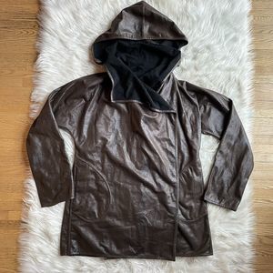 MYCRA PAC DUO Cascade Reversible Jacket Coat Brown Python Snake